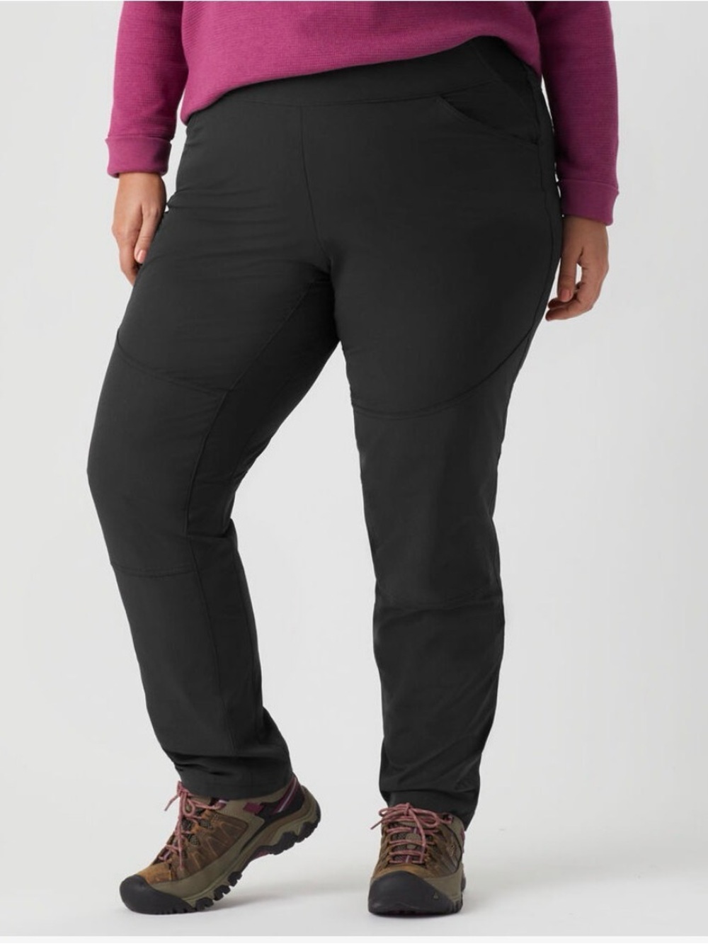 NWT Duluth Trading Flexpedition Pull-On Slim Leg Pants Womens 18W x 29 Black